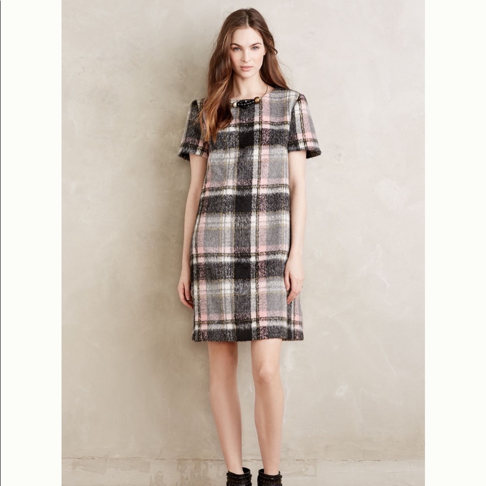 Anthropologie Line + Dot Frontier Plaid Dress